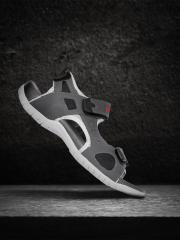 The Roadster Lifestyle Co Men Grey Solid Sports Sandals