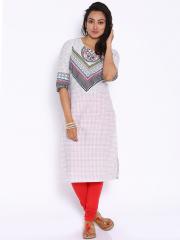 Aurelia White Printed Kurta