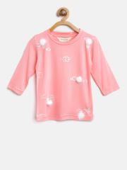 Gini and Jony Girls Pink Printed Top