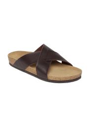 Ruosh Men Brown Leather Sandals