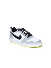 Nike Boys White & Grey COURT BOROUGH LOW Sneakers