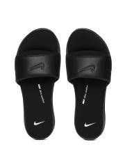 Nike Women Black Solid Sliders