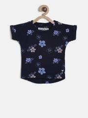 Palm Tree Girls Navy Blue Printed Top