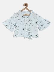 Gini and Jony Girls Blue Printed Top