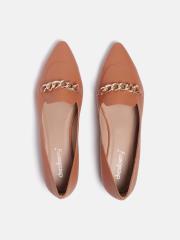 DressBerry Women Brown Solid Ballerinas