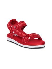 Tommy Hilfiger Women Red Printed Sports Sandals