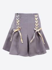 CUTECUMBER Girls Grey Solid Flared Skirt