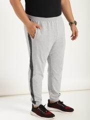 Sztori Plus Size Men Grey Melange Solid Joggers