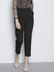 DOROTHY PERKINS Women Black Solid Regular Trousers