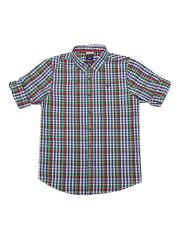 Allen Solly Junior Boys Blue & White Regular Fit Checked Casual Shirt