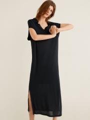 MANGO Women Black Solid Maxi Dress