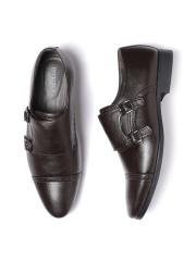 INVICTUS Men Coffee Brown Formal Monks