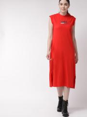 Tommy Hilfiger Women Red Solid T-shirt Dress