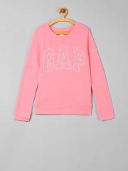 GAP Girls Pink Solid Sweatshirt