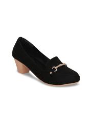 Get Glamr Women Black Solid Pumps