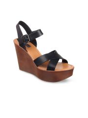 Flat n Heels Women Black Solid Sandals