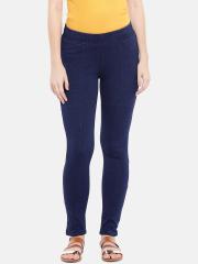 DressBerry Women Blue Solid Denim Jeggings