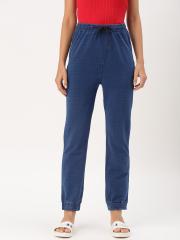 DressBerry Women Blue Solid Joggers