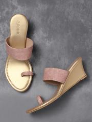 Anouk Women Pink Textured Wedges