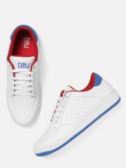 Crew STREET Men White Perforated Sneakers