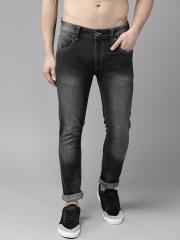 Roadster Men Black Skinny Fit Mid-Rise Clean Look Stretchable Jeans