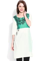 W White Printed Kurta