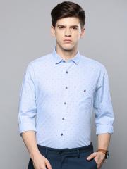 Louis Philippe Sport Men Blue Slim Fit Printed Casual Shirt