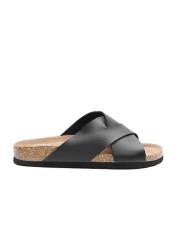 Carlton London Men Black Comfort Sandals