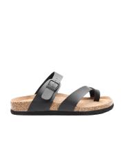 Carlton London Men Black Comfort Sandals