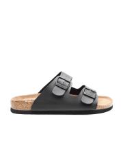 Carlton London Men Black Comfort Sandals