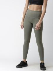 FOREVER 21 Women Olive Ankle-Length Leggings