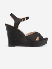 DOROTHY PERKINS Women Black Solid Wedges