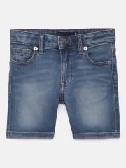 Tommy Hilfiger Boys Blue Washed Denim Shorts