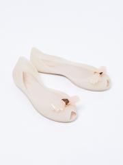 Ginger by Lifestyle Women Beige Solid Plastic Ballerinas