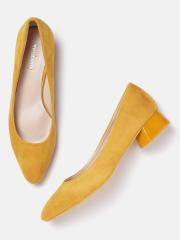 DressBerry Women Yellow Solid Pumps