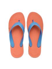 Franco Leone Men Blue & Orange Flip-Flops