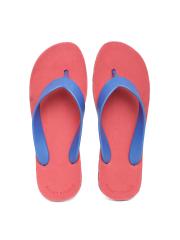 Franco Leone Men Blue & Red Flip-Flops