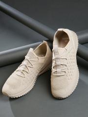 WROGN Men Beige Solid Sneakers