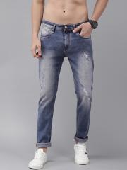 Roadster Men Blue Skinny Fit Mid-Rise Mildly Distressed Stretchable Jeans