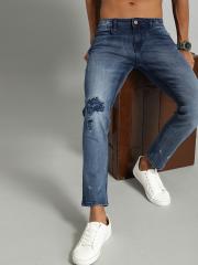 Roadster Men Blue Skinny Fit Mid-Rise Mildly Distressed Stretchable Jeans