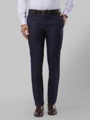 Raymond Men Navy Blue Slim Fit Solid Formal Trousers