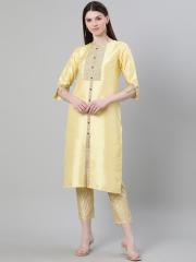 ZIYAA Yellow Printed Kurta