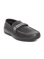 Numero Uno Men Black Leather Loafers