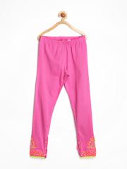 BIBA Girls Pink Churidar Leggings