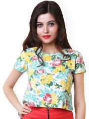 Belle Fille Women Multicoloured Printed Crop Top