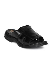 Red Chief Men Black Sandals