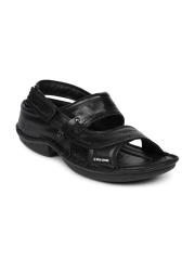 Red Chief Men Black Sandals