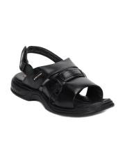 Red Chief Men Black Sandals