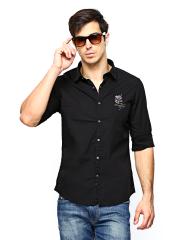 Ed Hardy Men Black Casual Shirt