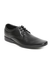 Franco Leone Men Black Leather Formal Shoes